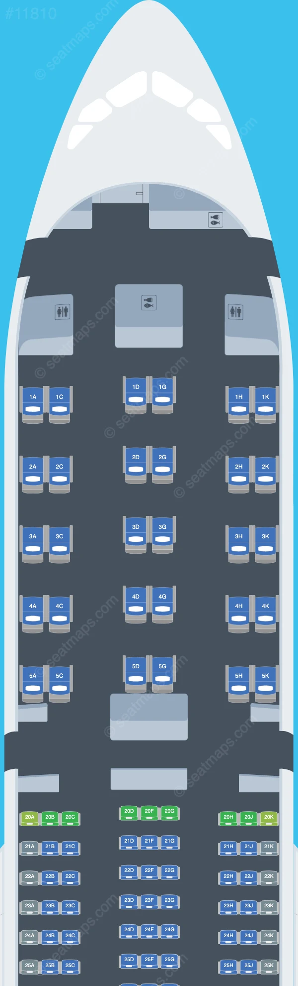 Edelweiss Air Airbus A350-900 seatmap preview