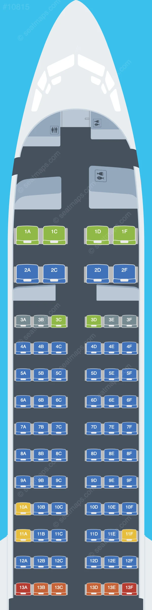 Arajet Boeing 737 MAX 8 V.1 seatmap preview