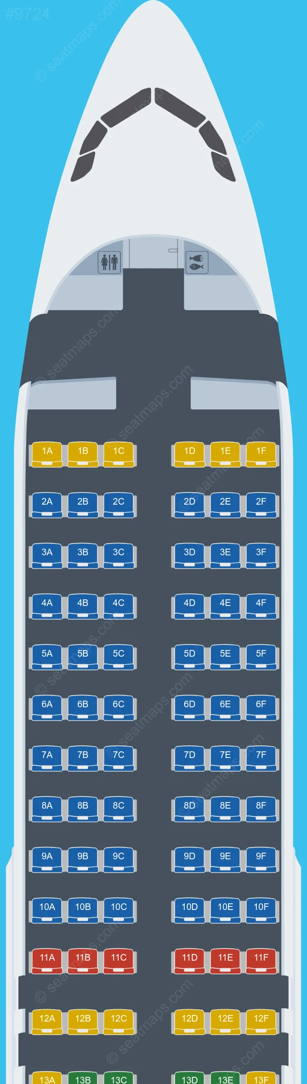 Vietnam Airlines Airbus A320-200 seatmap preview
