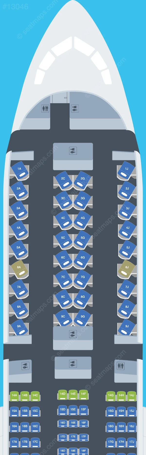 Alaska Airlines Boeing 787-9 seatmap preview