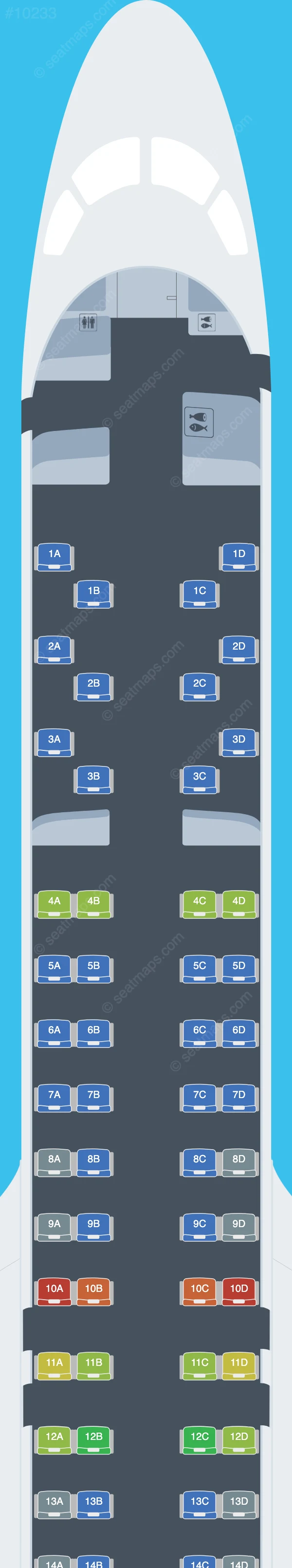 Air Peace Embraer E195 E2 seatmap preview