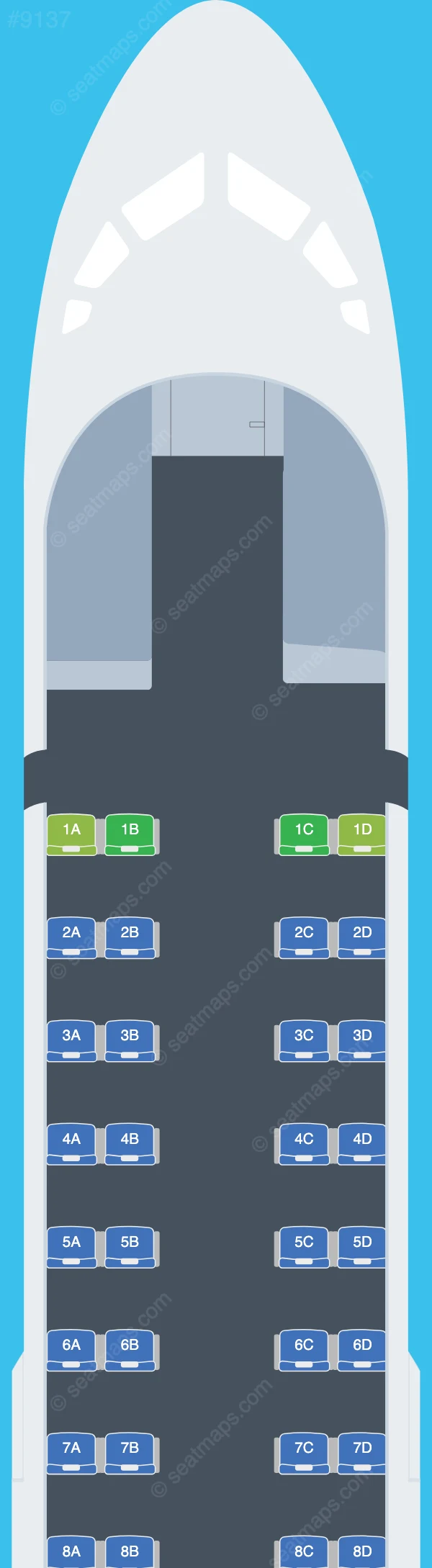 Air Chathams ATR 72-500 seatmap preview