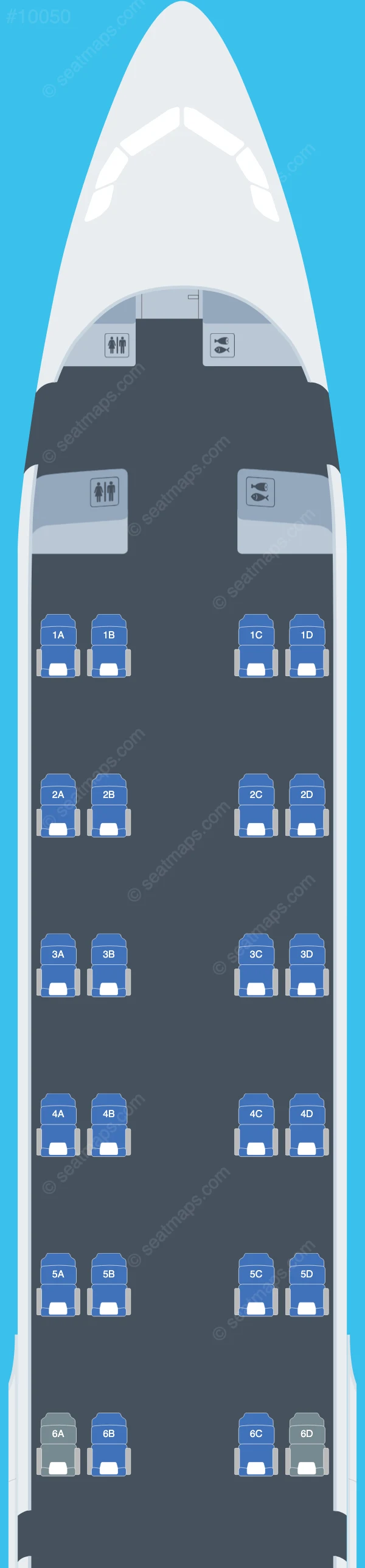 Titan Airways Airbus A321neo LR V.2 seatmap preview