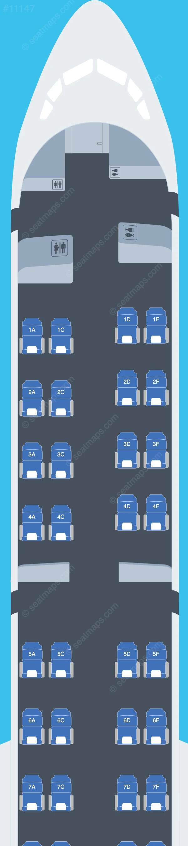 Azur Air Boeing 757-200 V.2 seatmap preview