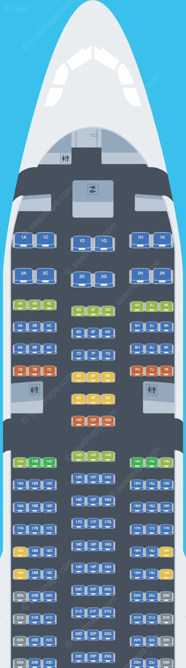 Air Transat Airbus A330-200 V.2 seatmap preview