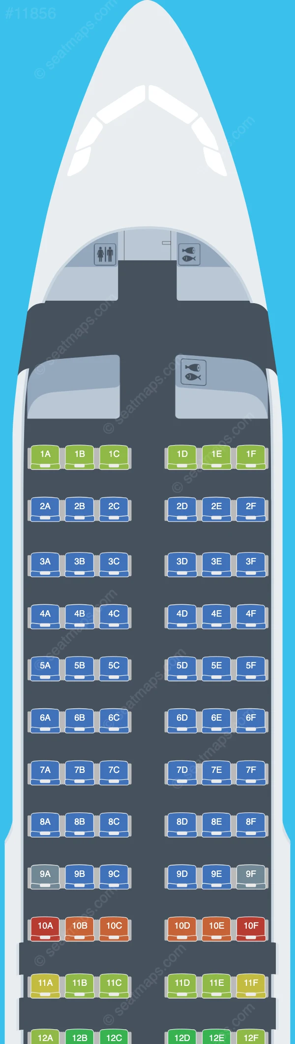 Lufthansa City Airlines Airbus A320neo seatmap preview