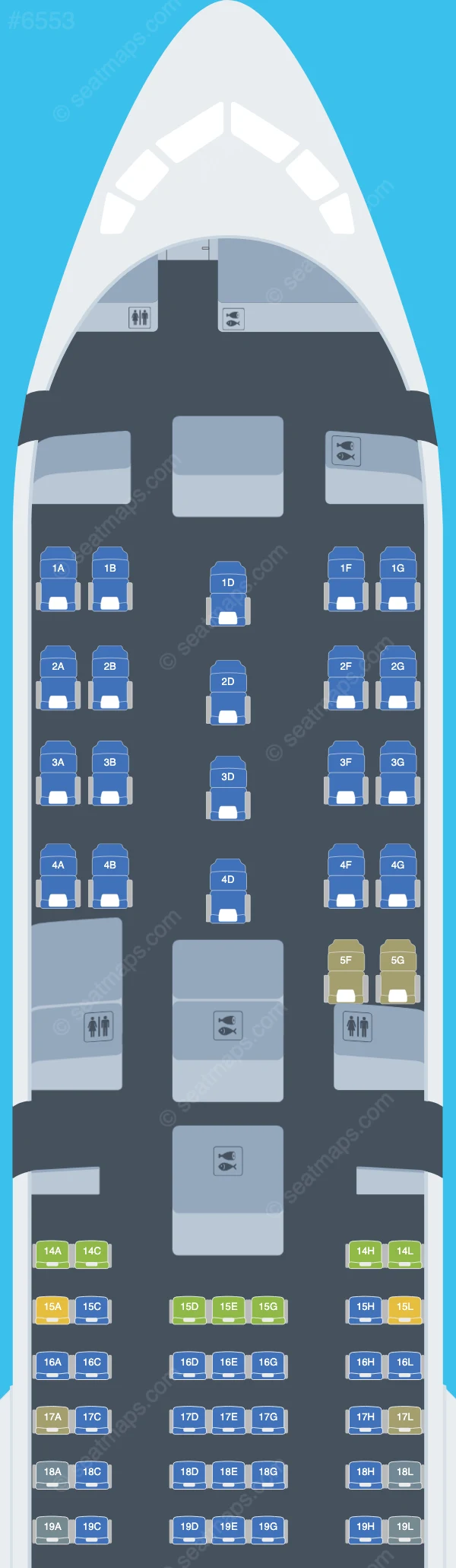 AZAL Azerbaijan Airlines Boeing 767-300ER seatmap preview