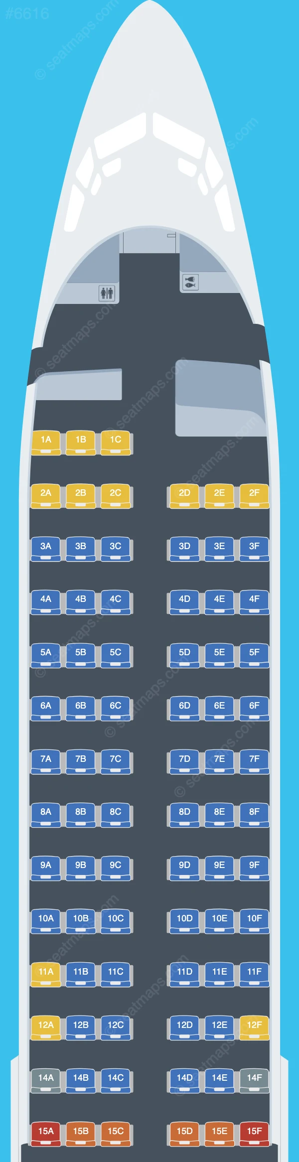 Corendon Airlines Europe Boeing 737-800 seatmap preview