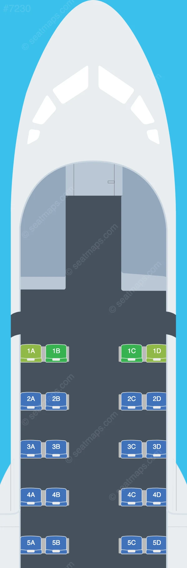 Air North ATR 42-300 seatmap preview