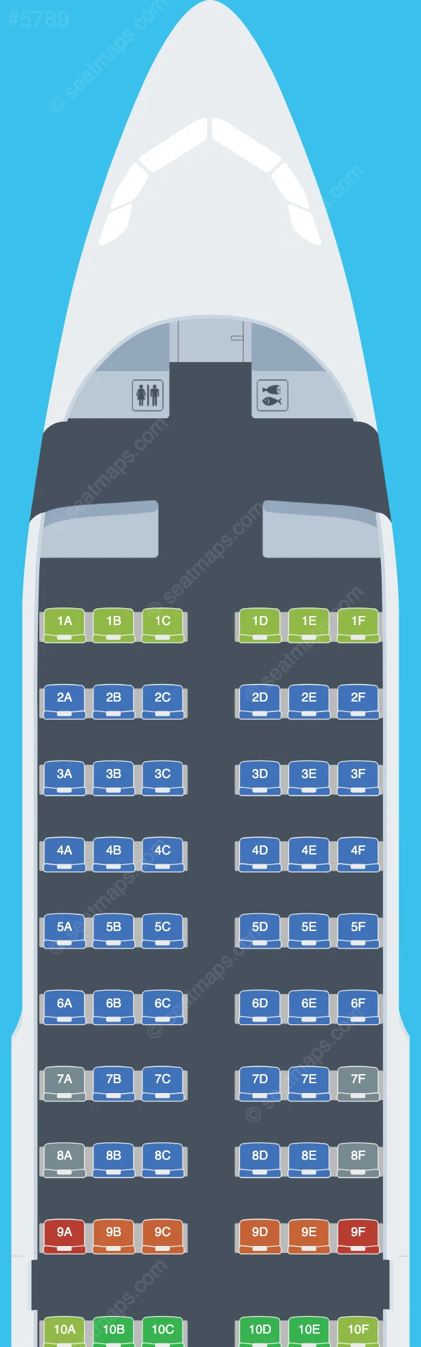 Finnair Airbus A319-100 seatmap preview