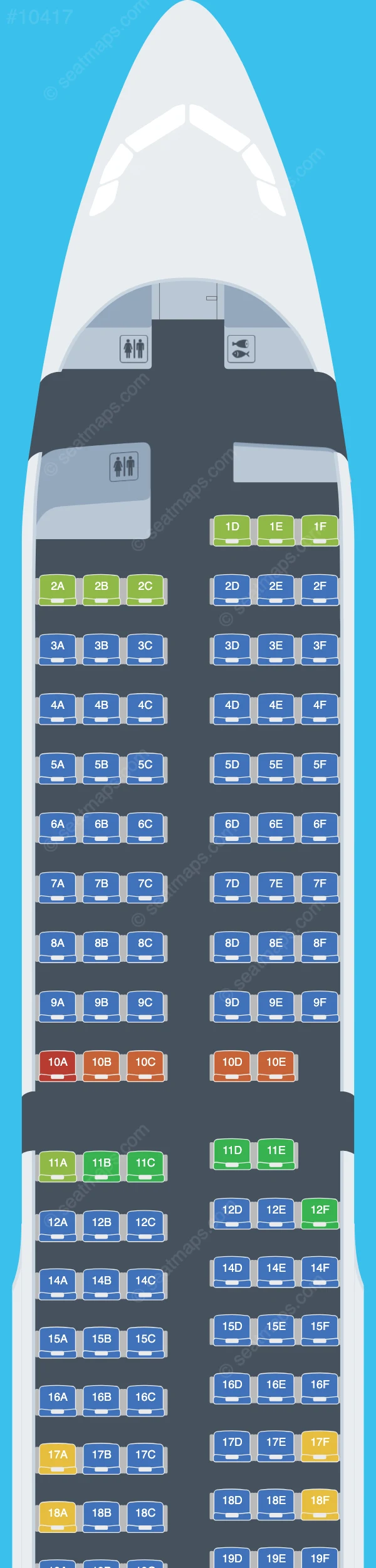 Air Seoul Airbus A321-200 V.3 seatmap preview