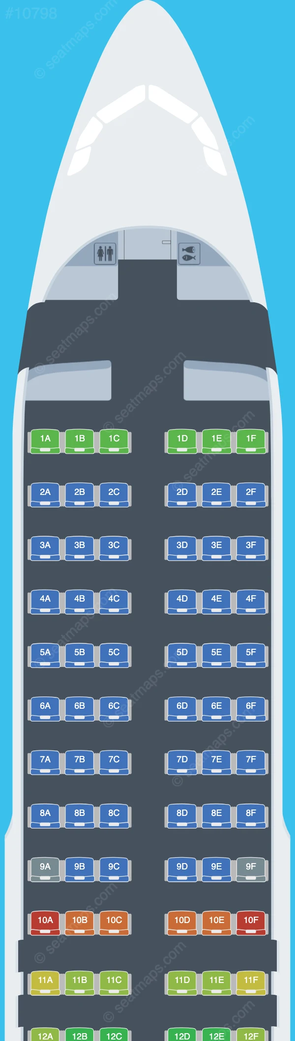 Canada Jetlines Airbus A320-200 seatmap preview