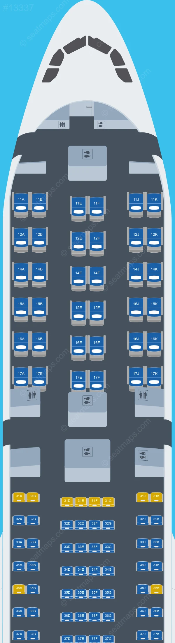 Plus Ultra Líneas Aéreas Airbus A330-300 V.2 seatmap preview