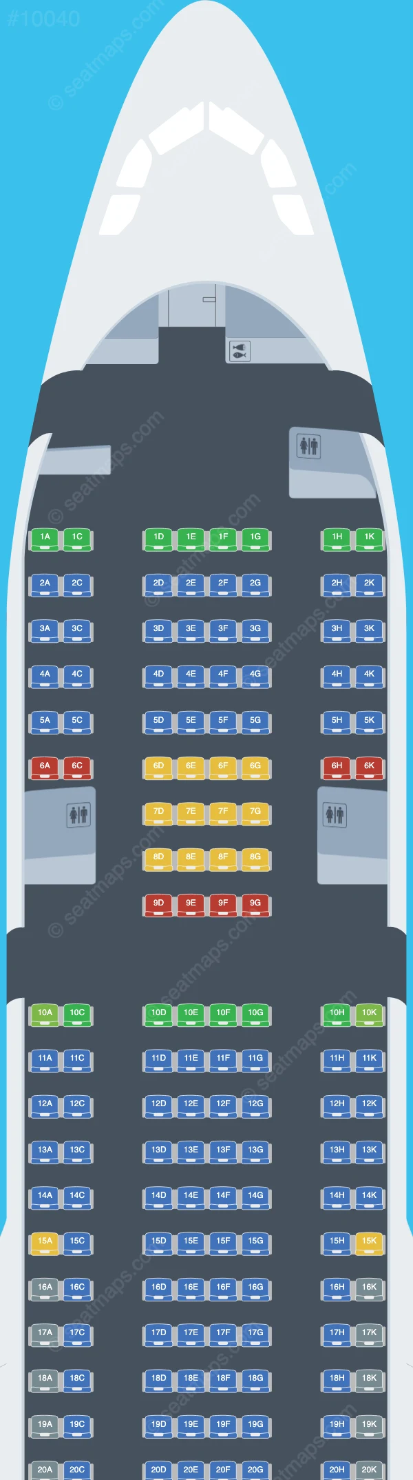 Titan Airways Airbus A330-200 V.3 seatmap preview
