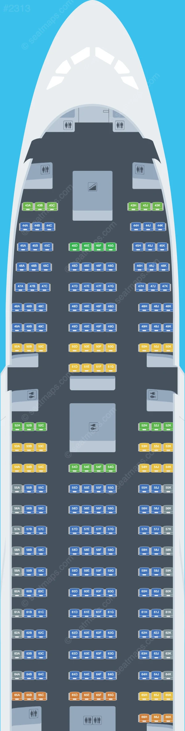 Emirates Airbus A380-800 V.4 seatmap preview