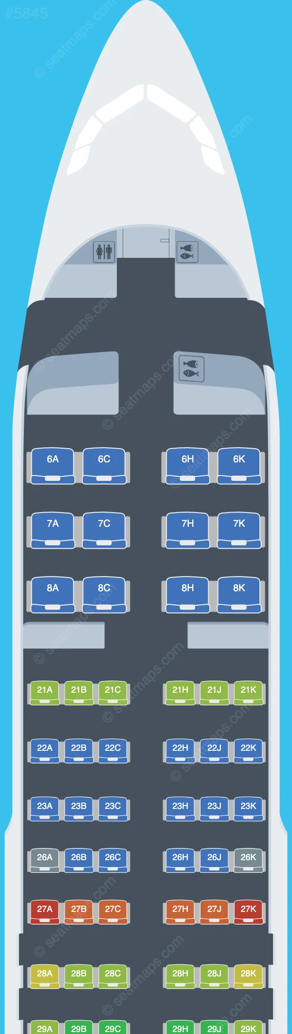 Royal Brunei Airlines Airbus A320neo seatmap preview