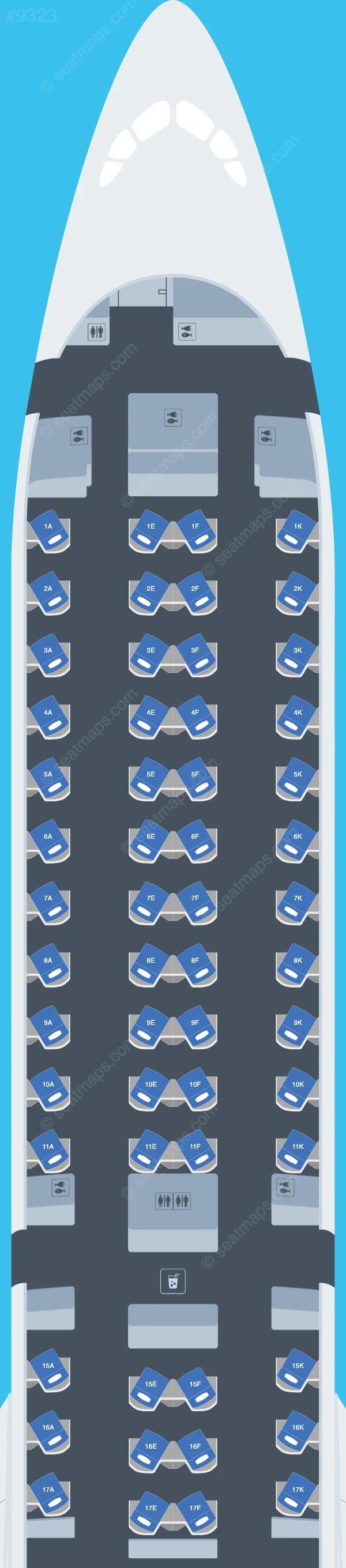 British Airways Airbus A350-1000 seatmap preview