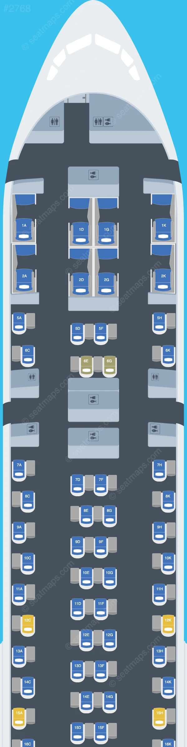 ANA - All Nippon Airways Boeing 777-300ER V.2 seatmap preview
