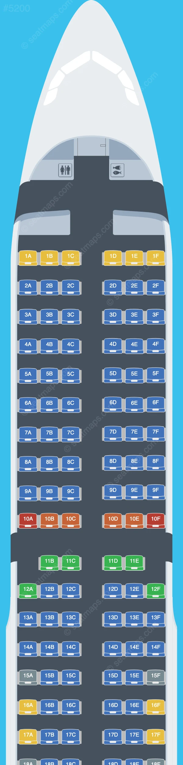 Condor Airbus A321-200 V.1 seatmap preview