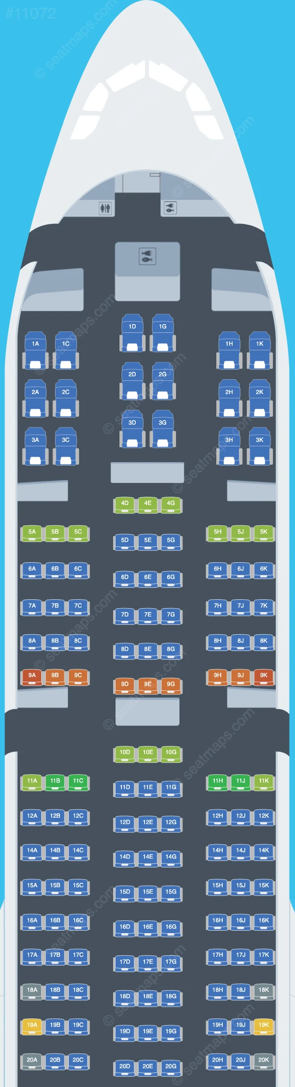Batik Air Airbus A330-300 seatmap preview