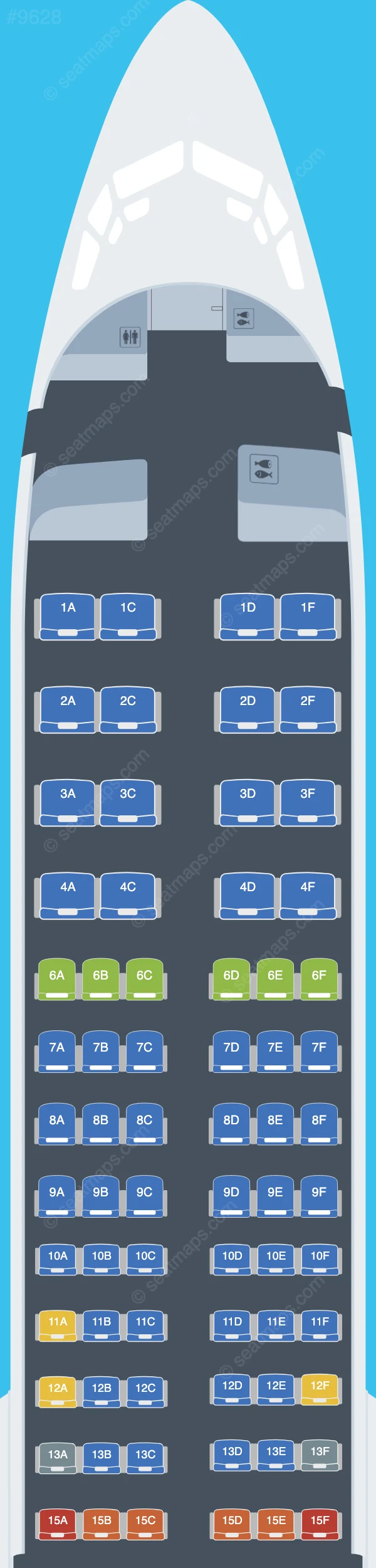 Alaska Airlines Boeing 737 MAX 9 seatmap preview