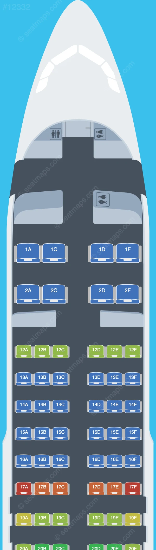 Air Canada Airbus A320-200 V.2 seatmap preview