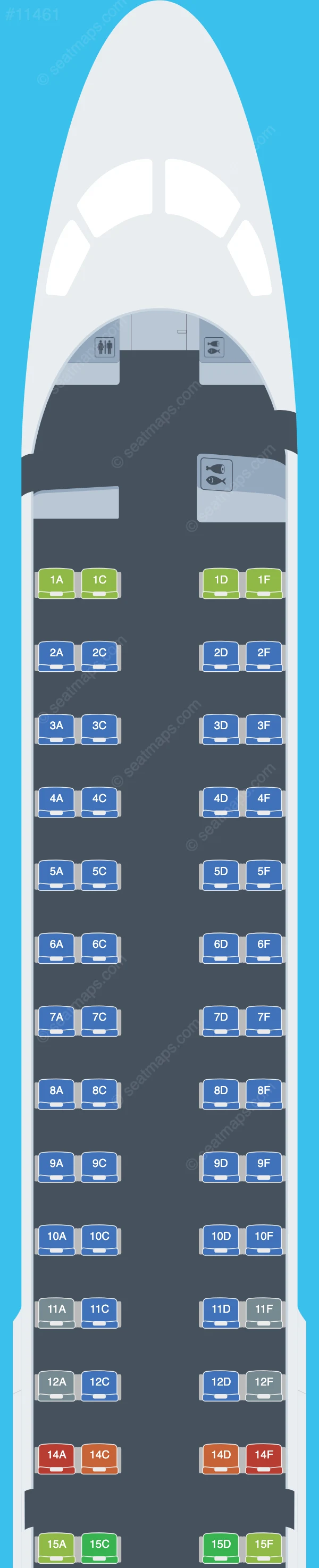SAS Link Embraer E195 V.2 seatmap preview
