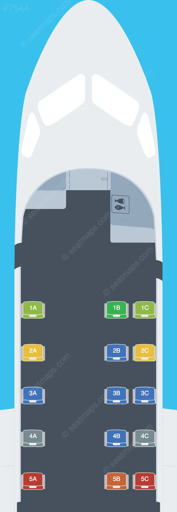 REX Airlines Saab S340 V.2 seatmap preview