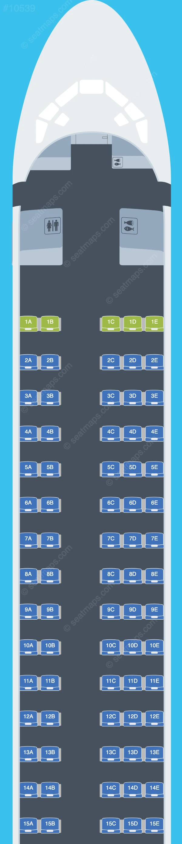 Airfast Indonesia McDonnell Douglas MD-82 seatmap preview