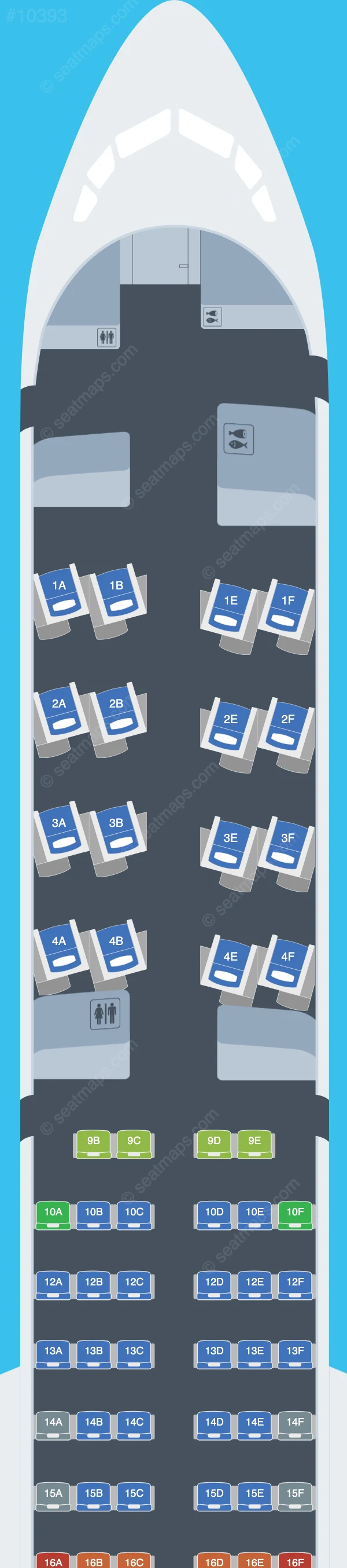 National Airlines Boeing 757-200 seatmap preview