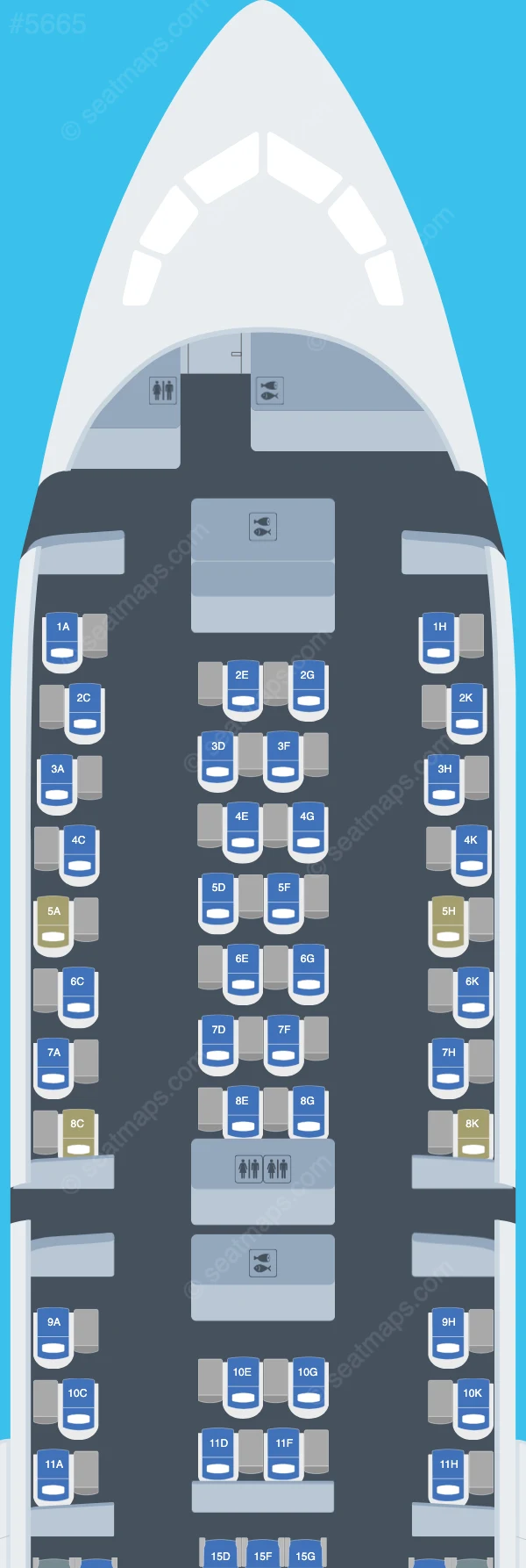 ANA - All Nippon Airways Boeing 787-9 V.1 seatmap preview