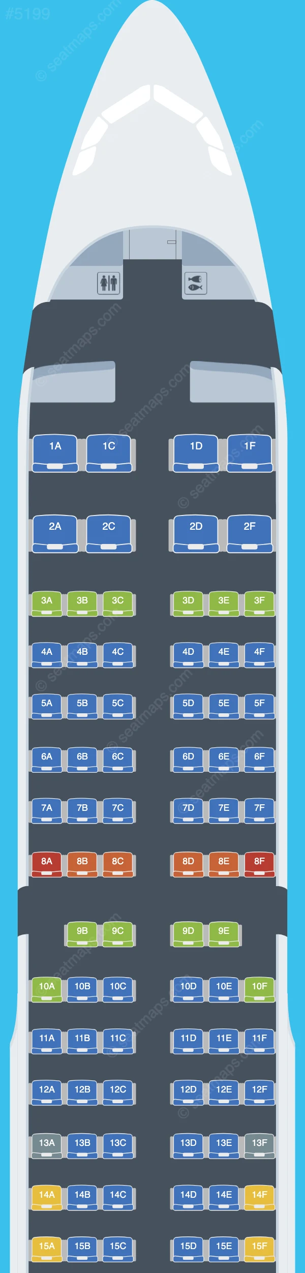 S7 Airlines Airbus A321-200 V.1 seatmap preview