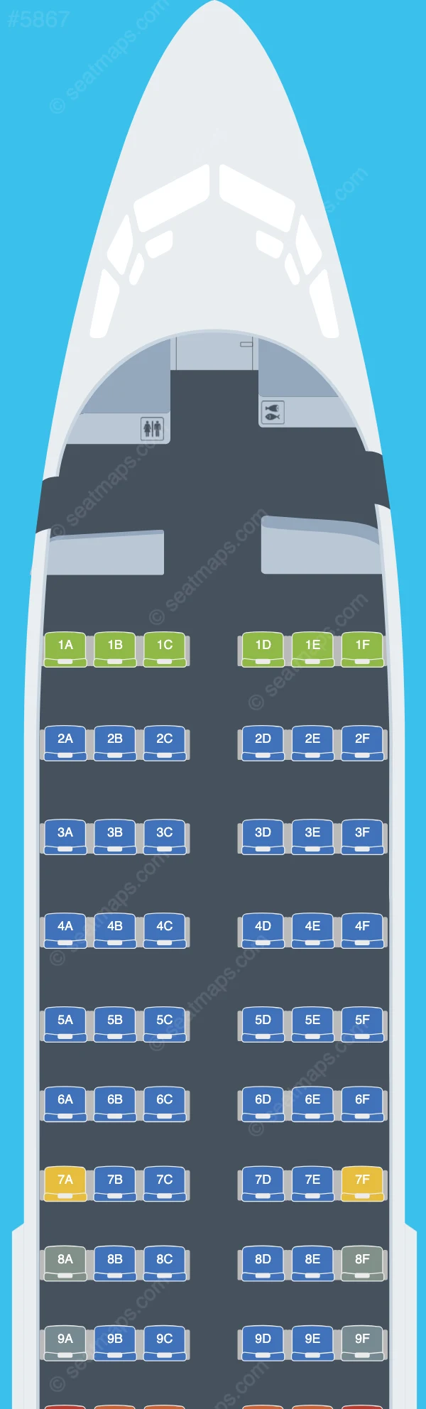 GOL Linhas Aereas Boeing 737-700 V.1 seatmap preview