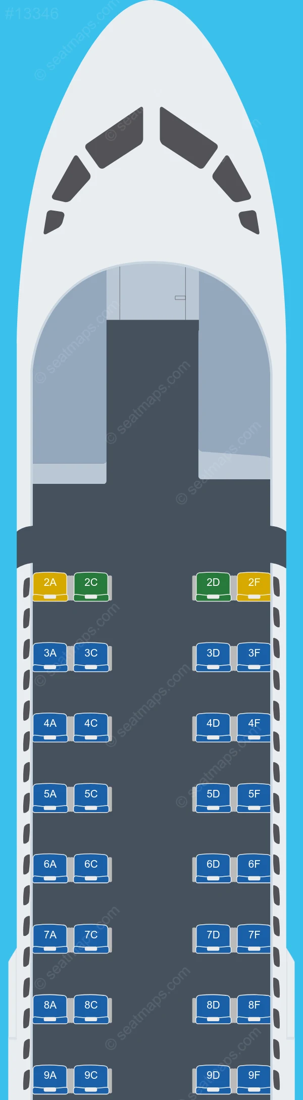 CanaryFly ATR 72-500 V.3 seatmap preview