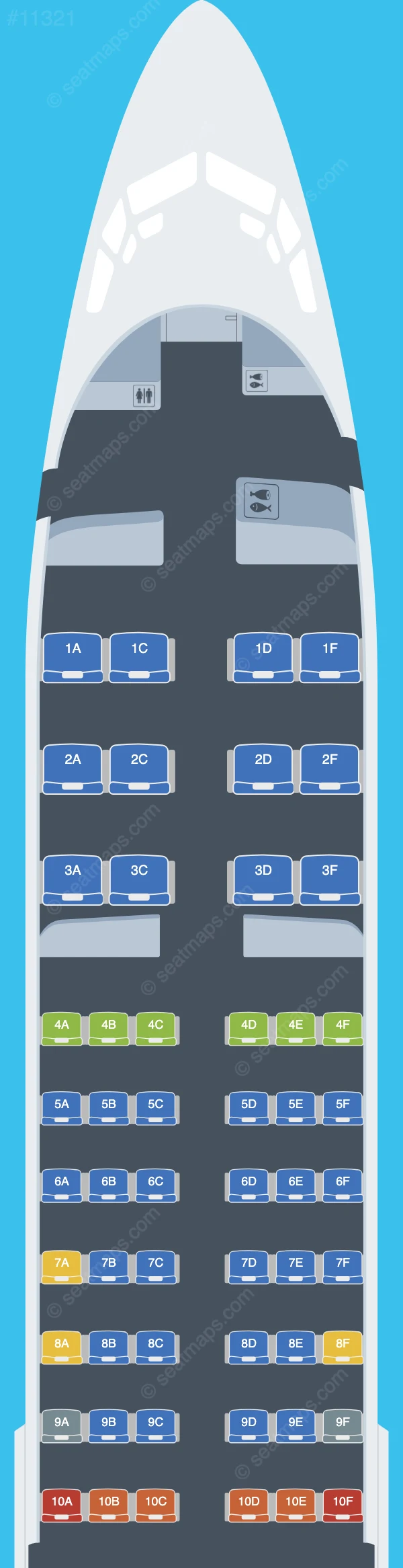 Surinam Airways Boeing 737-800 seatmap preview