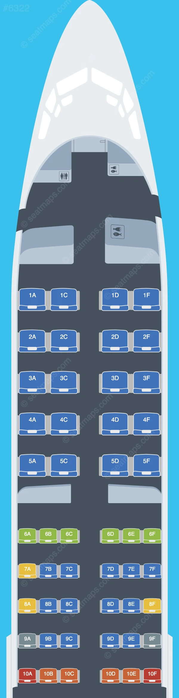 White Airways Boeing 737-800 seatmap preview