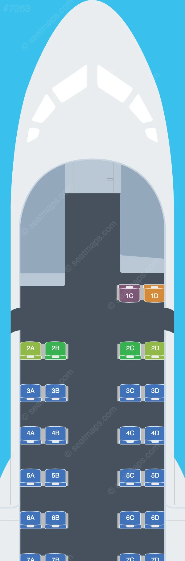 Buddha Air ATR 42-300 seatmap preview