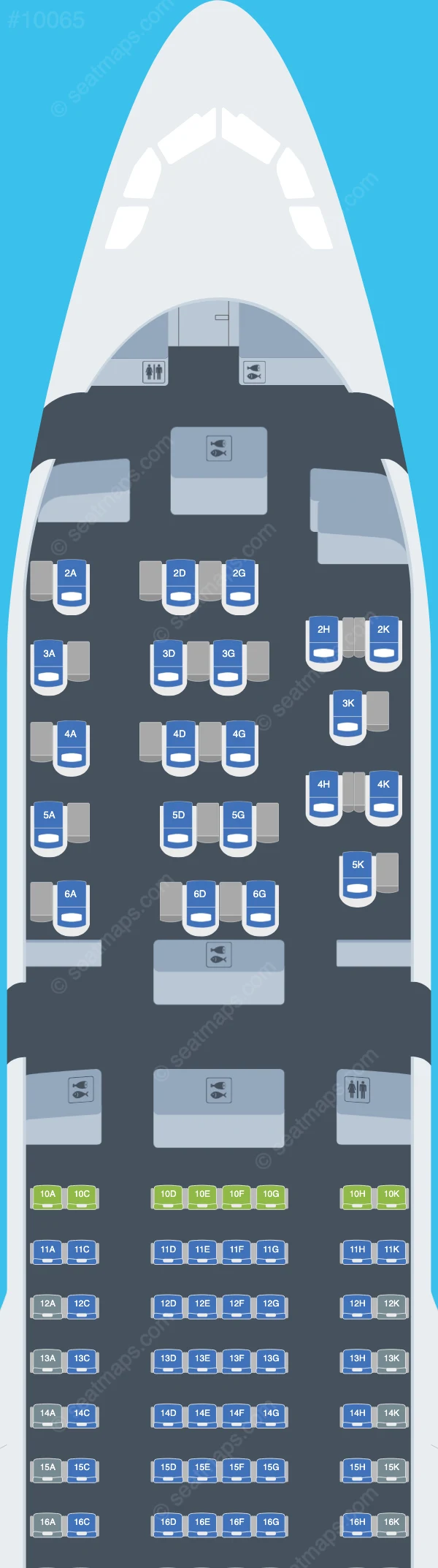 Air Serbia Airbus A330-200 V.1 seatmap preview