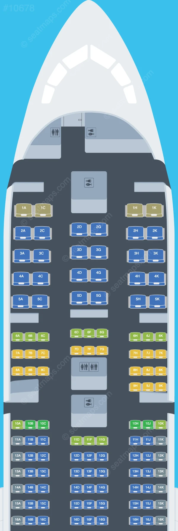 ANA - All Nippon Airways Boeing 787-9 V.3 seatmap preview
